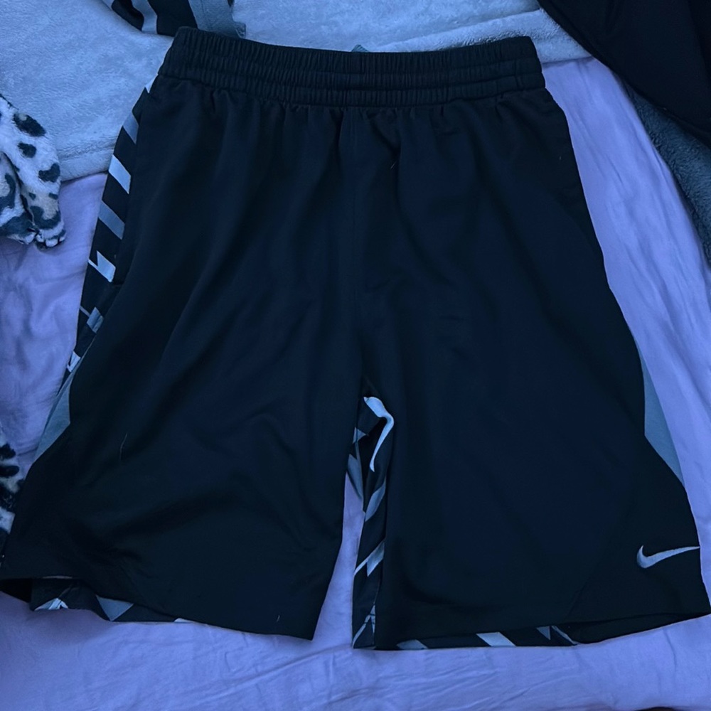 Nike grey white and black dri fit shorts